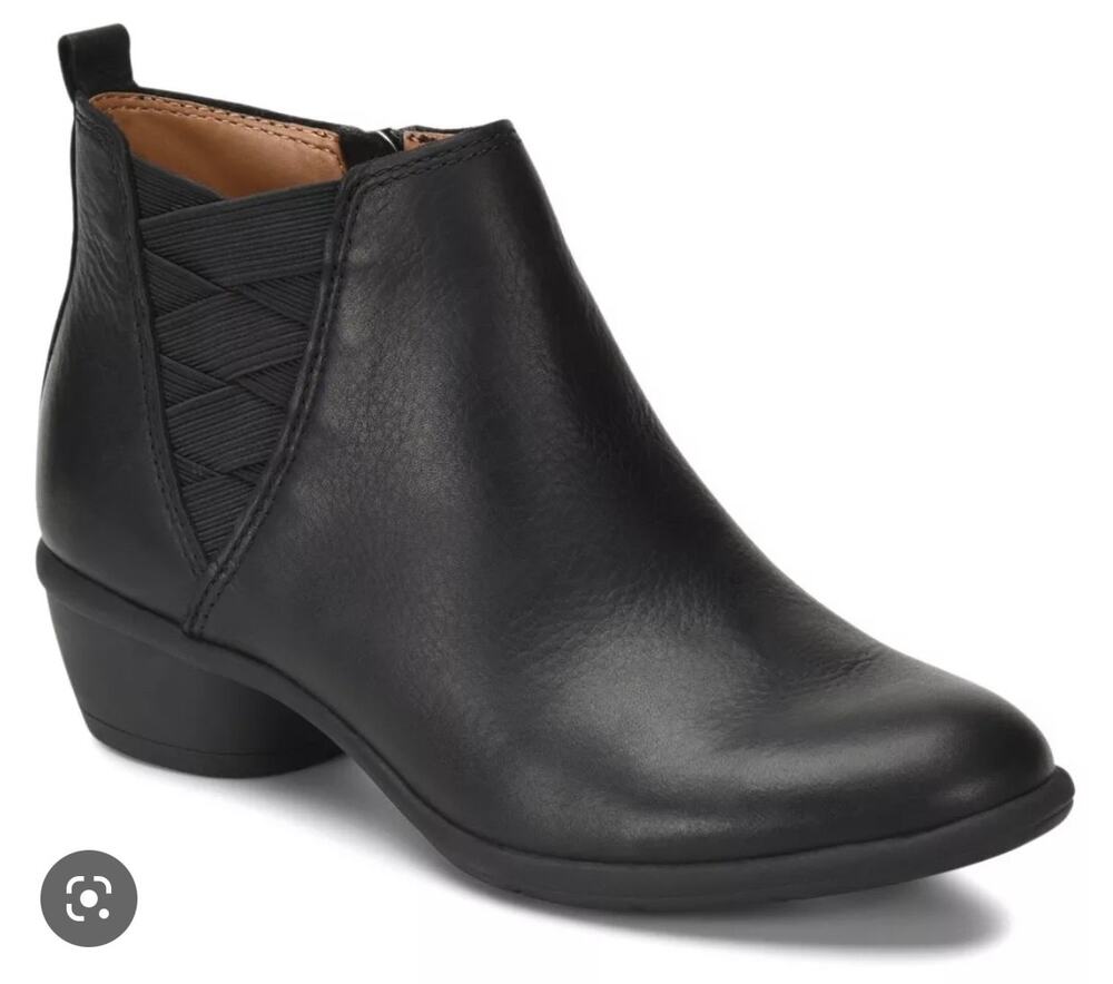 Comfortiva Womens Questa Pillowtop Memory Foam Black Booties - 10M